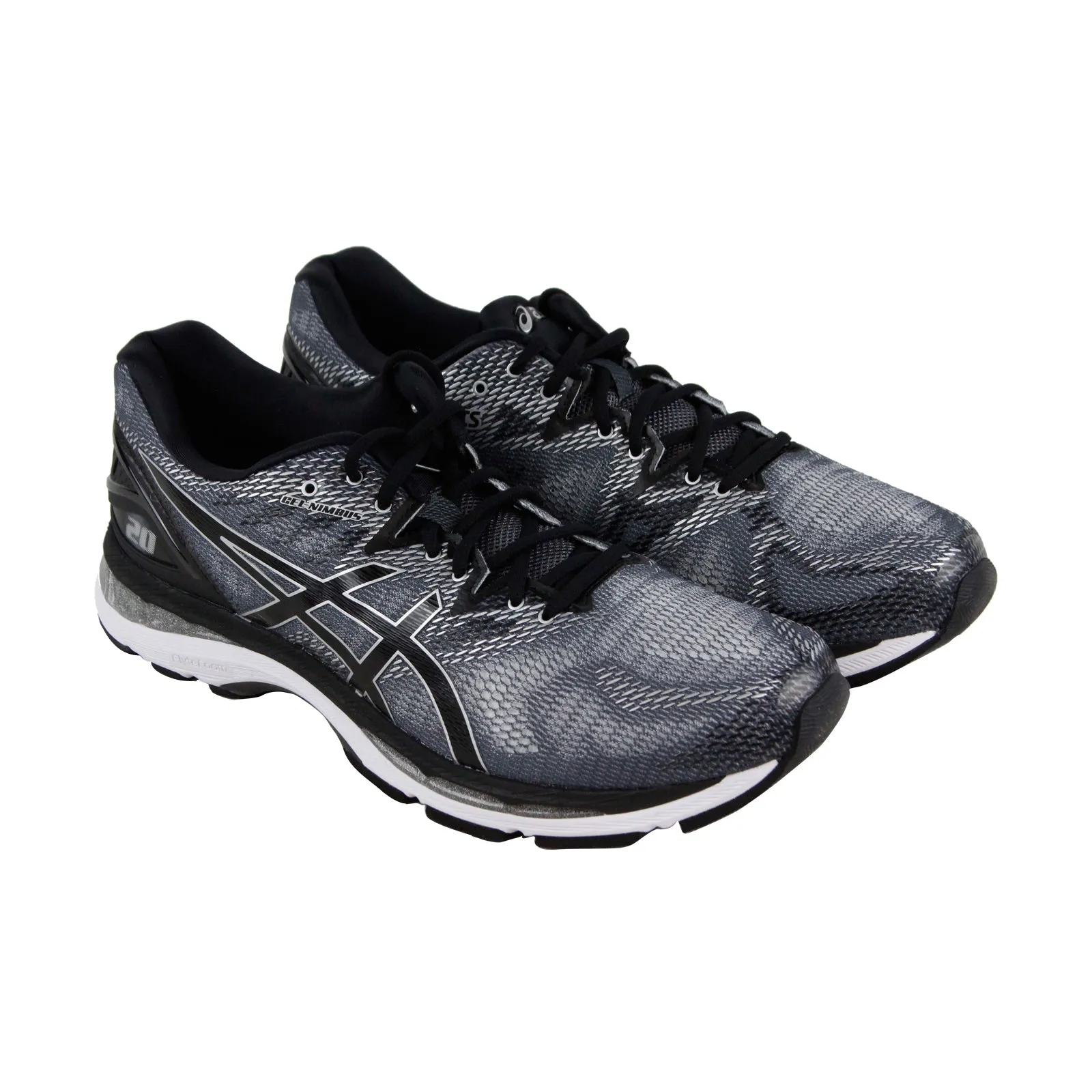 Asics Gel Nimbus 20 T800N-9790 Mens Gray Mesh Lace Up Athletic Running Shoes