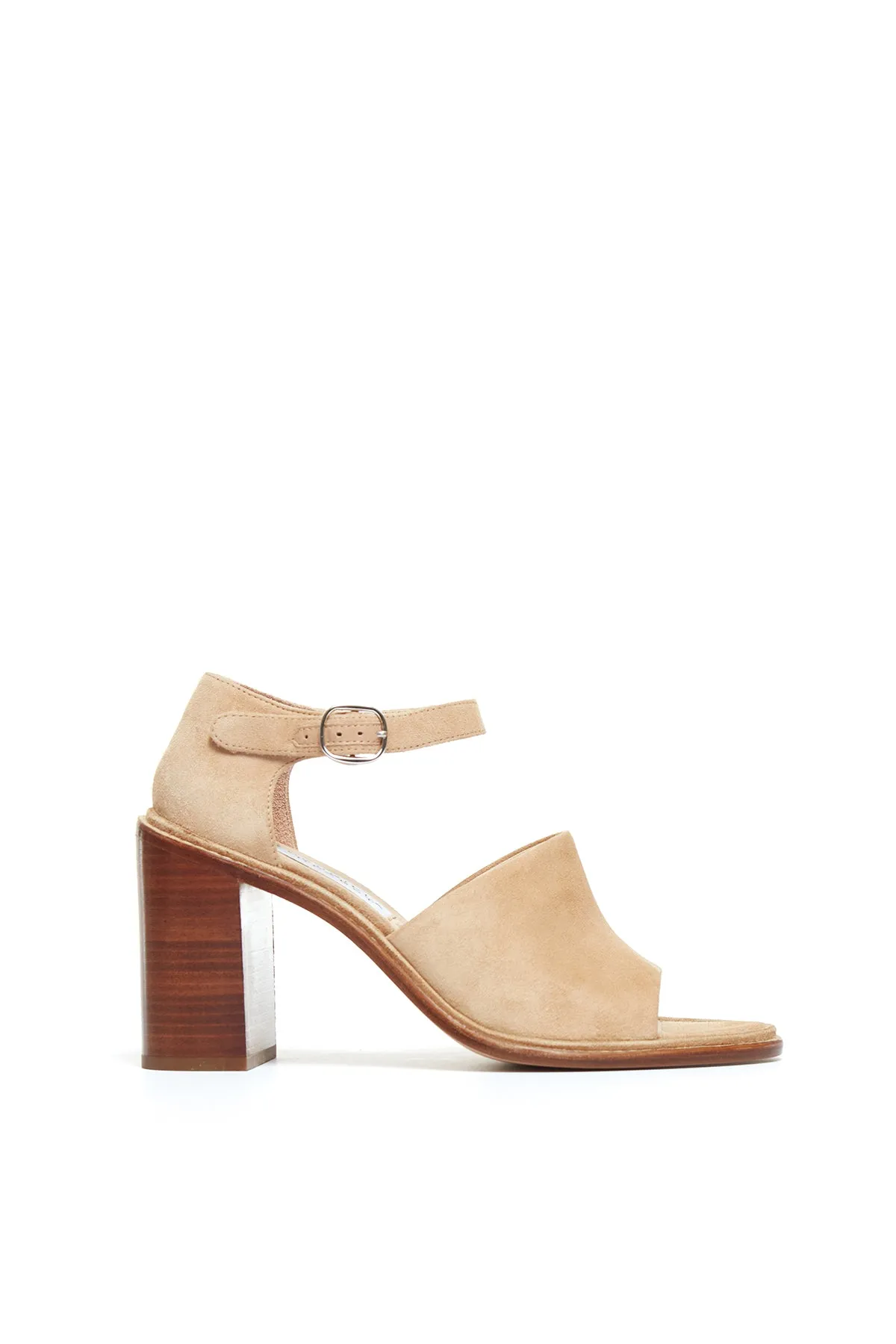 Beau Heel in Beige Suede