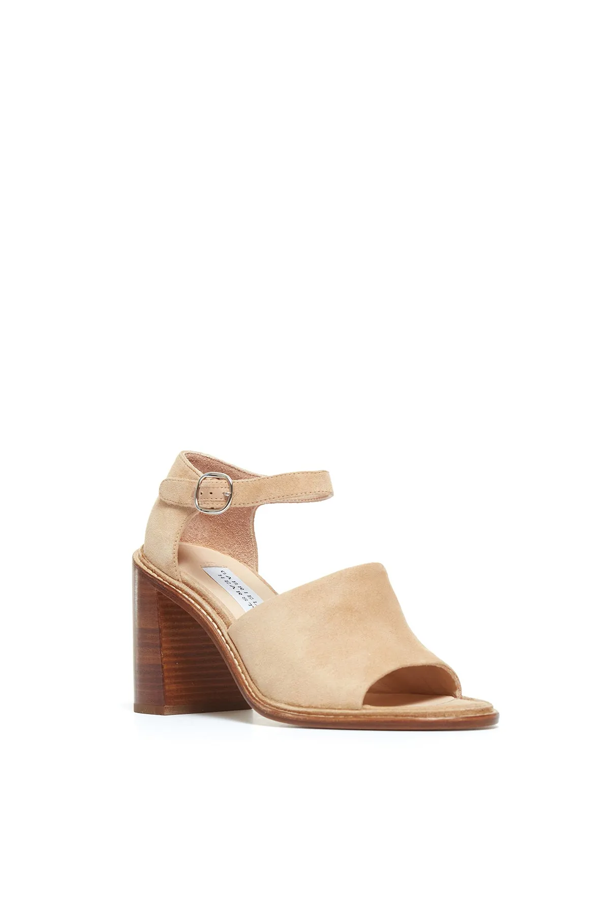 Beau Heel in Beige Suede