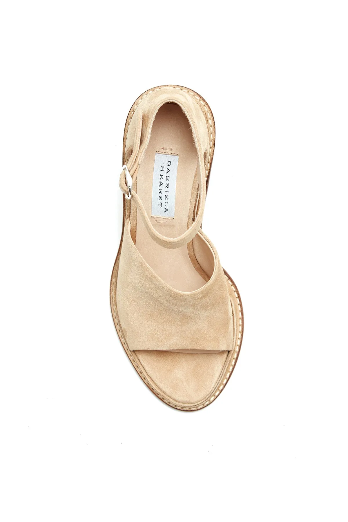 Beau Heel in Beige Suede