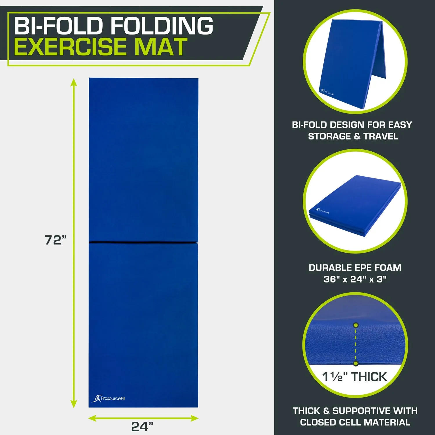 Bi-Fold Folding Exercise Mat