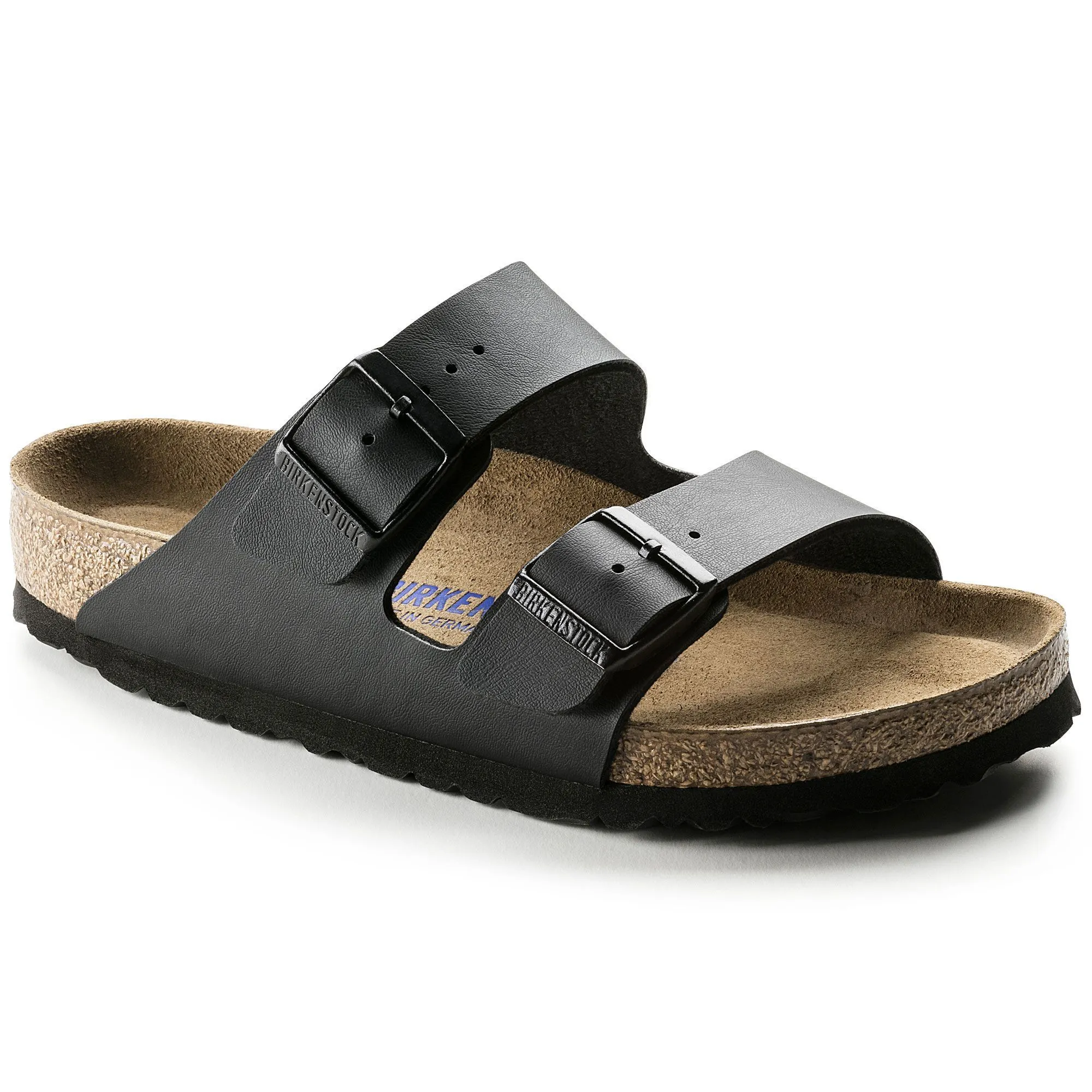 BIRKENSTOCK ARIZONA SOFT FOOTBED BLACK BIRKO-FLOR REGULAR UNISEX