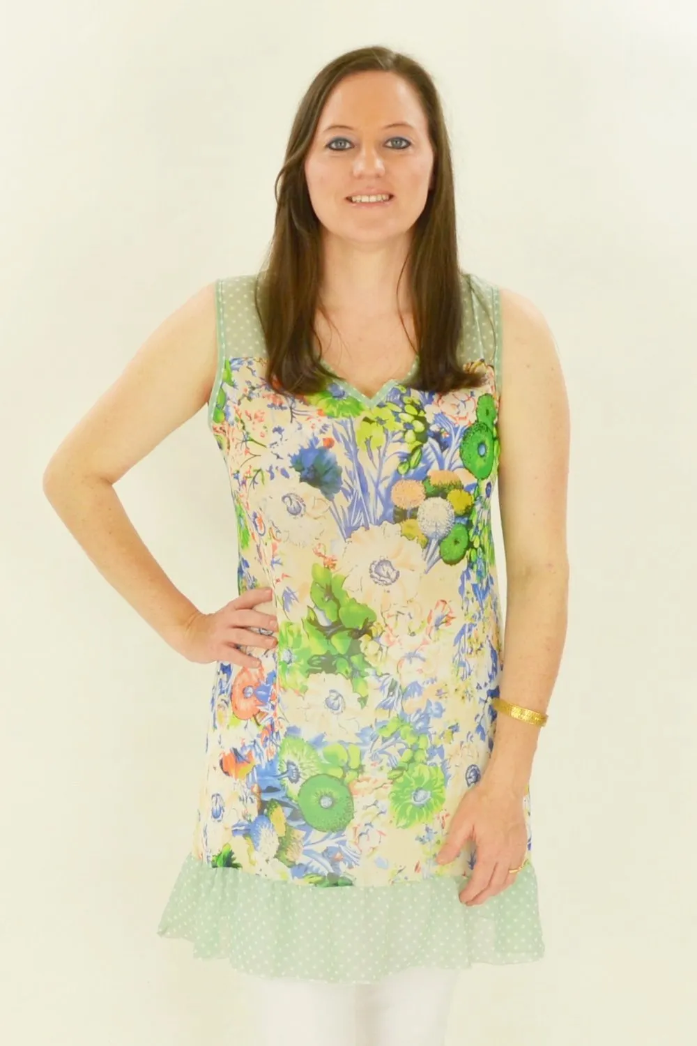 Blue Meadow Flowers Tunic