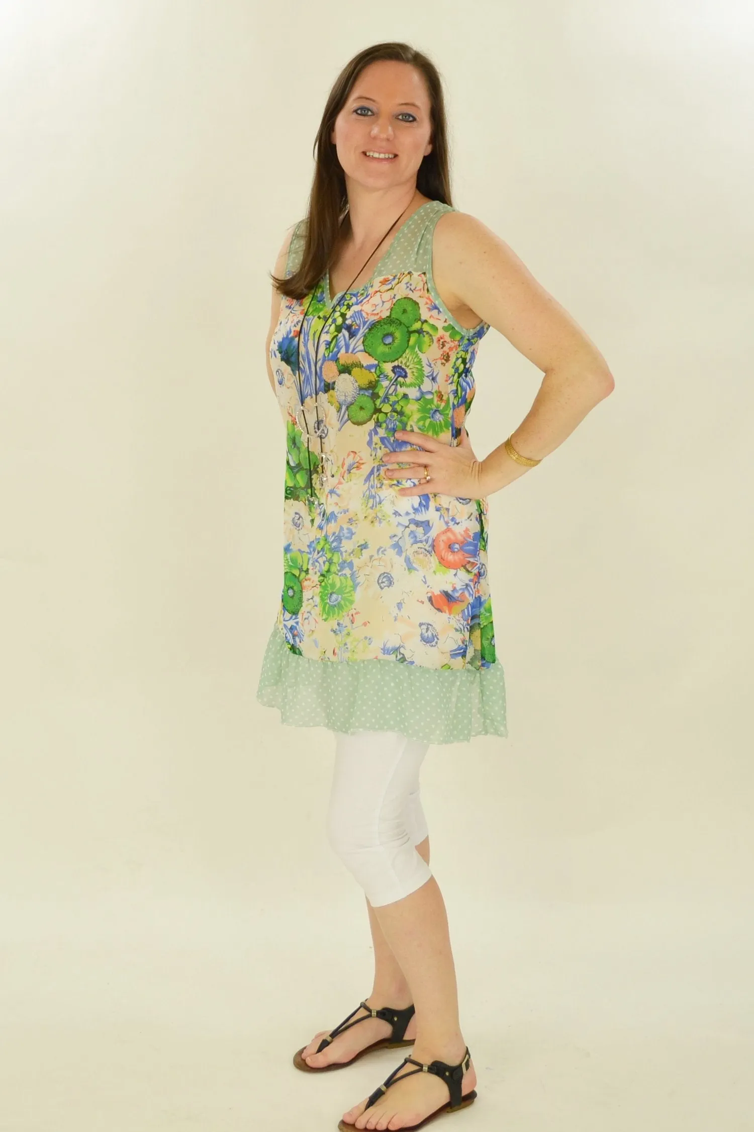 Blue Meadow Flowers Tunic