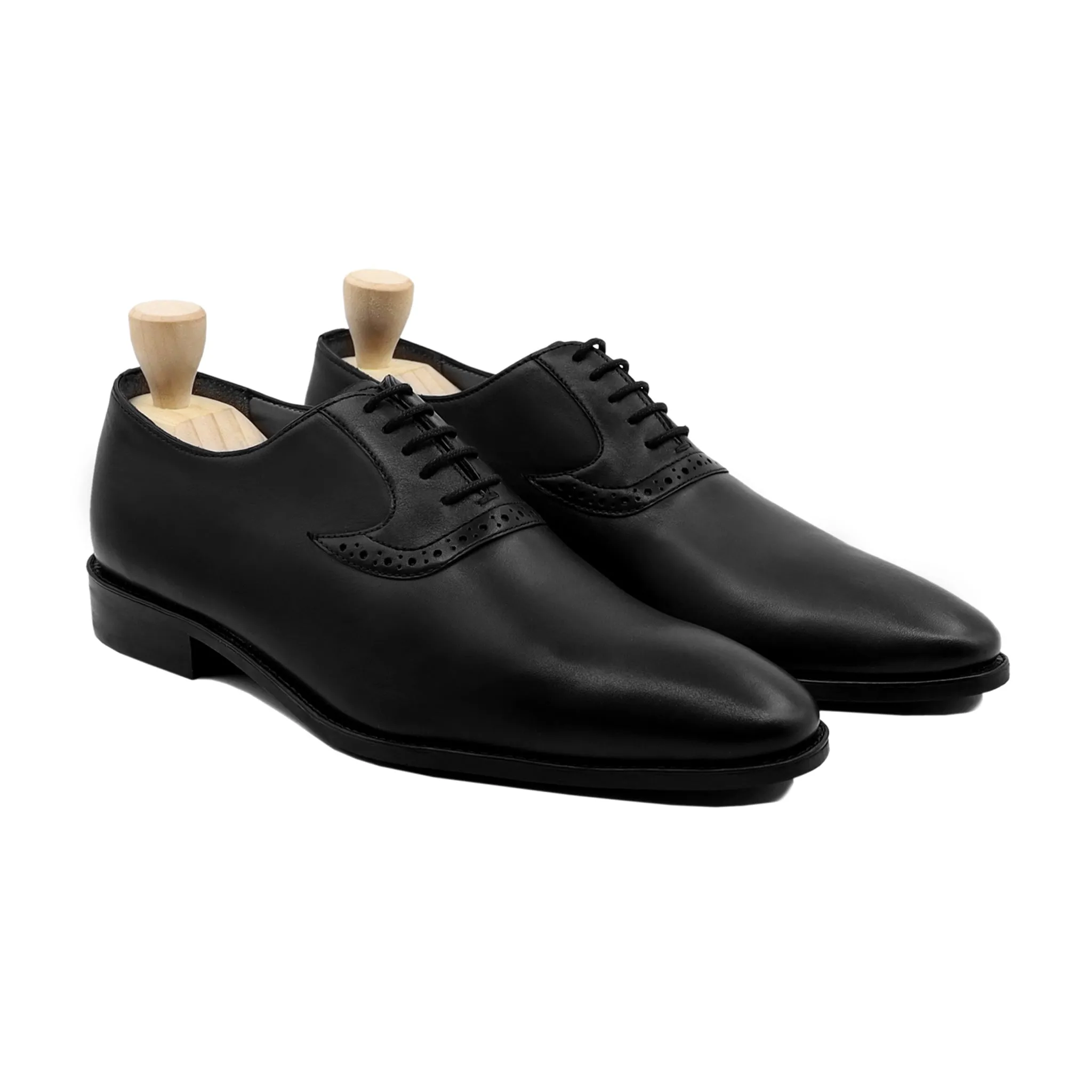 Charcoal - Men's Black Calf Leather Oxford