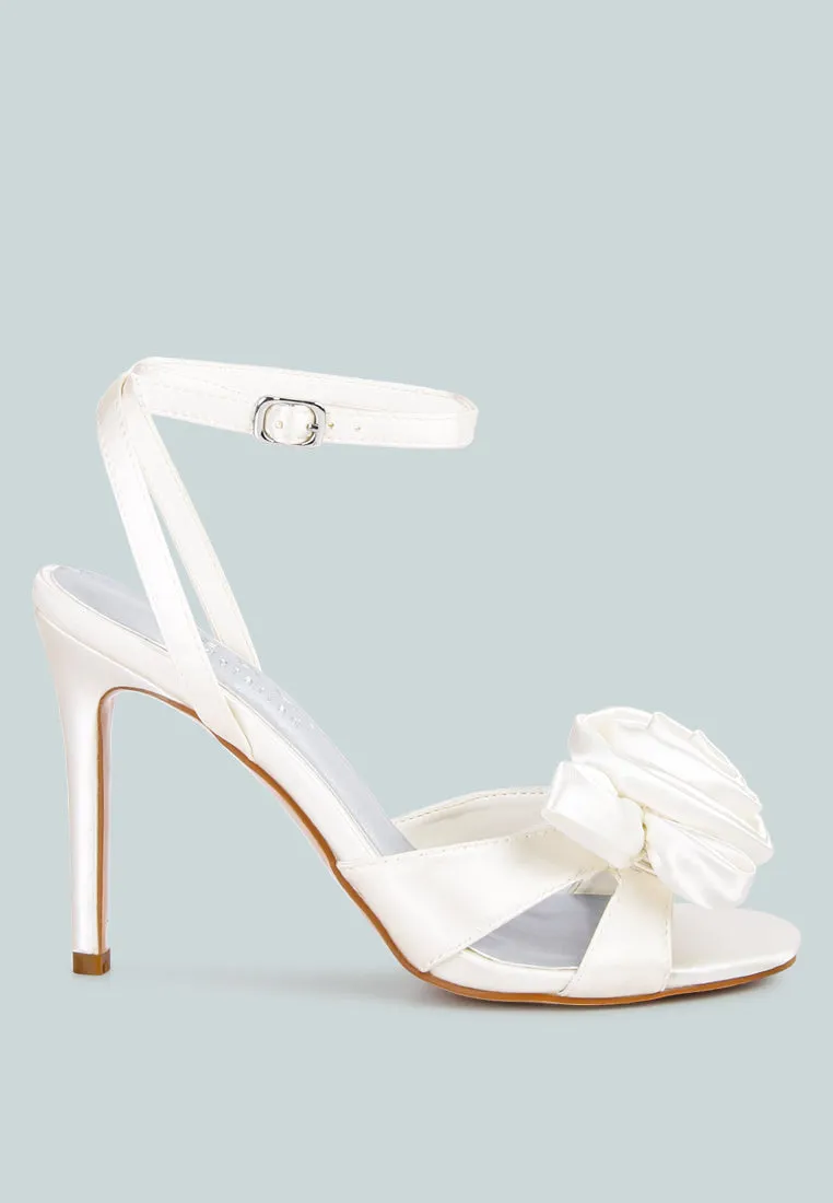 Chaumet Rose Bow Embellished Sandals