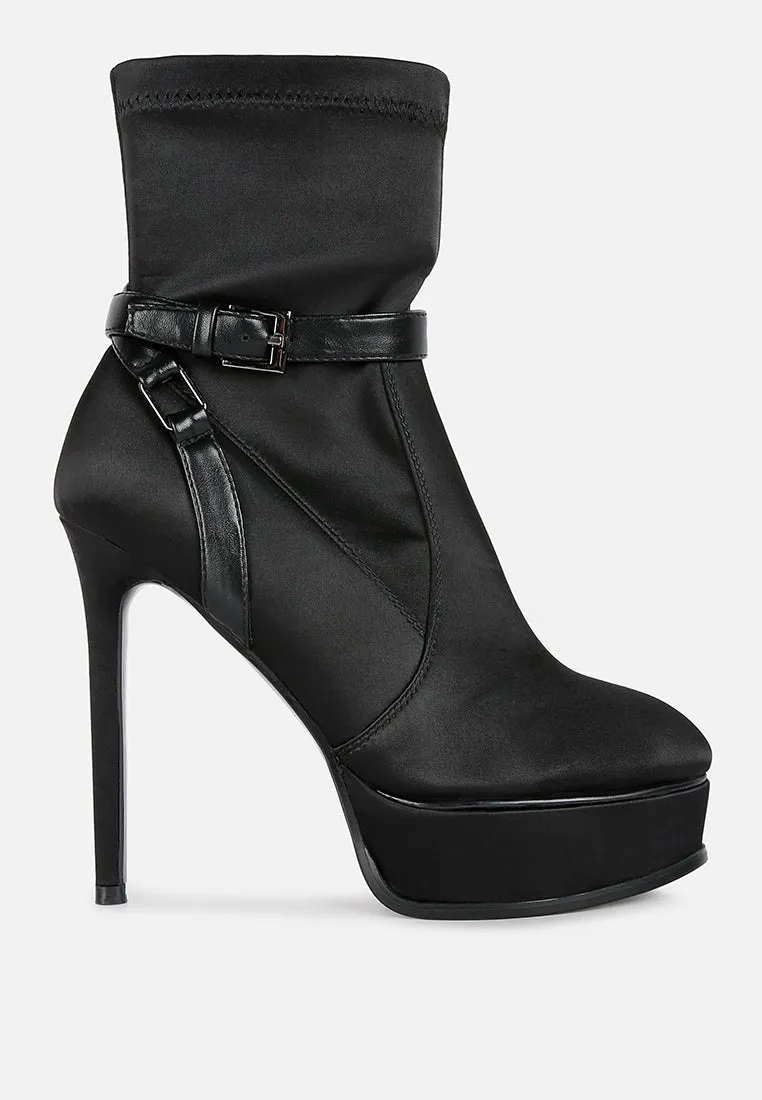 Doesburg Satin Stiletto Ankle Boot