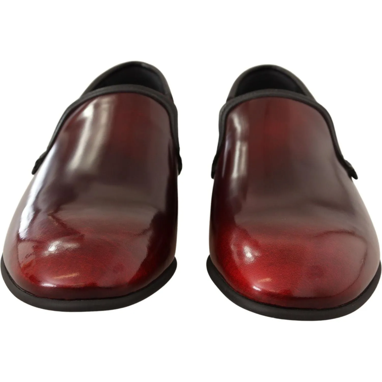 Dolce & Gabbana Elegant Bordeaux Leather Loafers