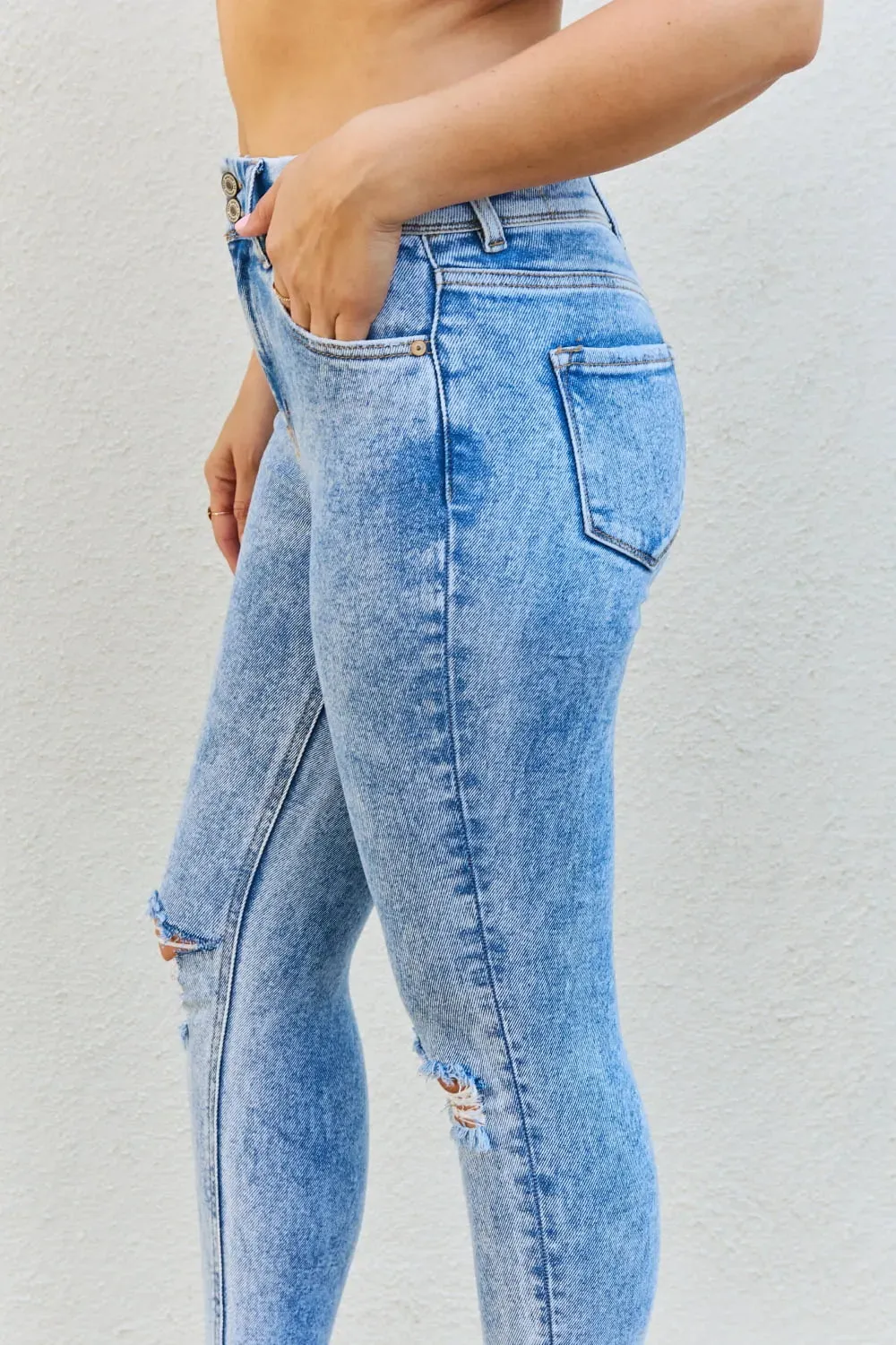 Emma Full size High Rise Distressed Skinny Jeans