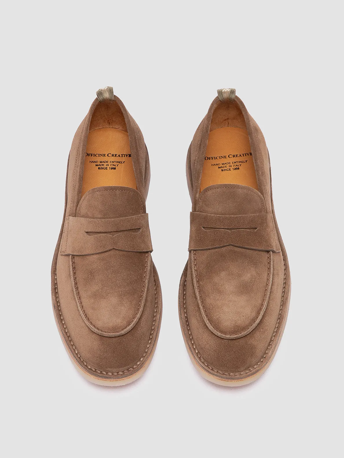 FLEXUS 002 - Taupe Suede Penny Loafers