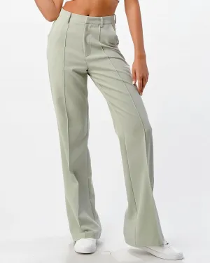 Front Seam Wide Leg Pants in Sage | Sage