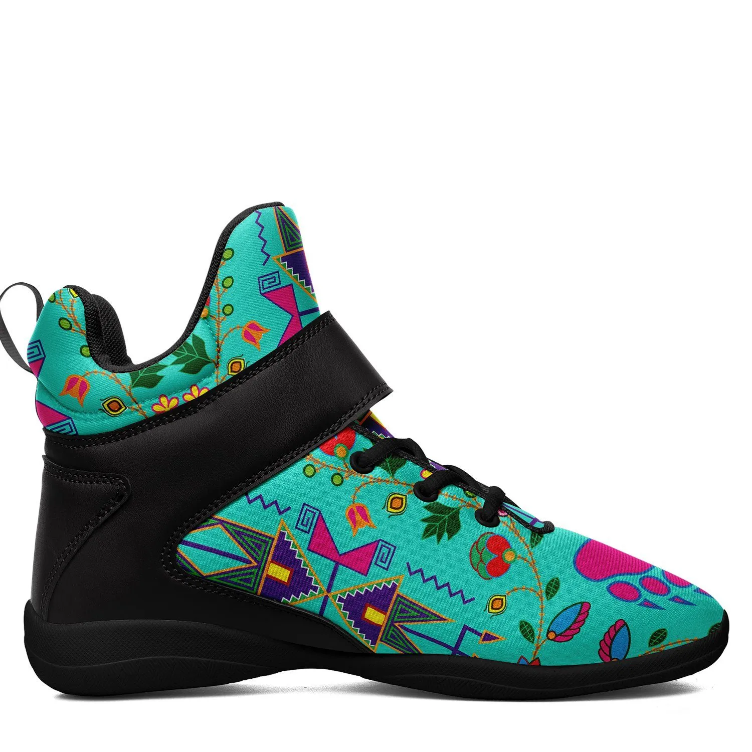 Geometric Floral Fall Sky Ipottaa Basketball / Sport High Top Shoes