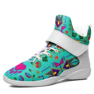 Geometric Floral Fall Sky Kid's Ipottaa Basketball / Sport High Top Shoes