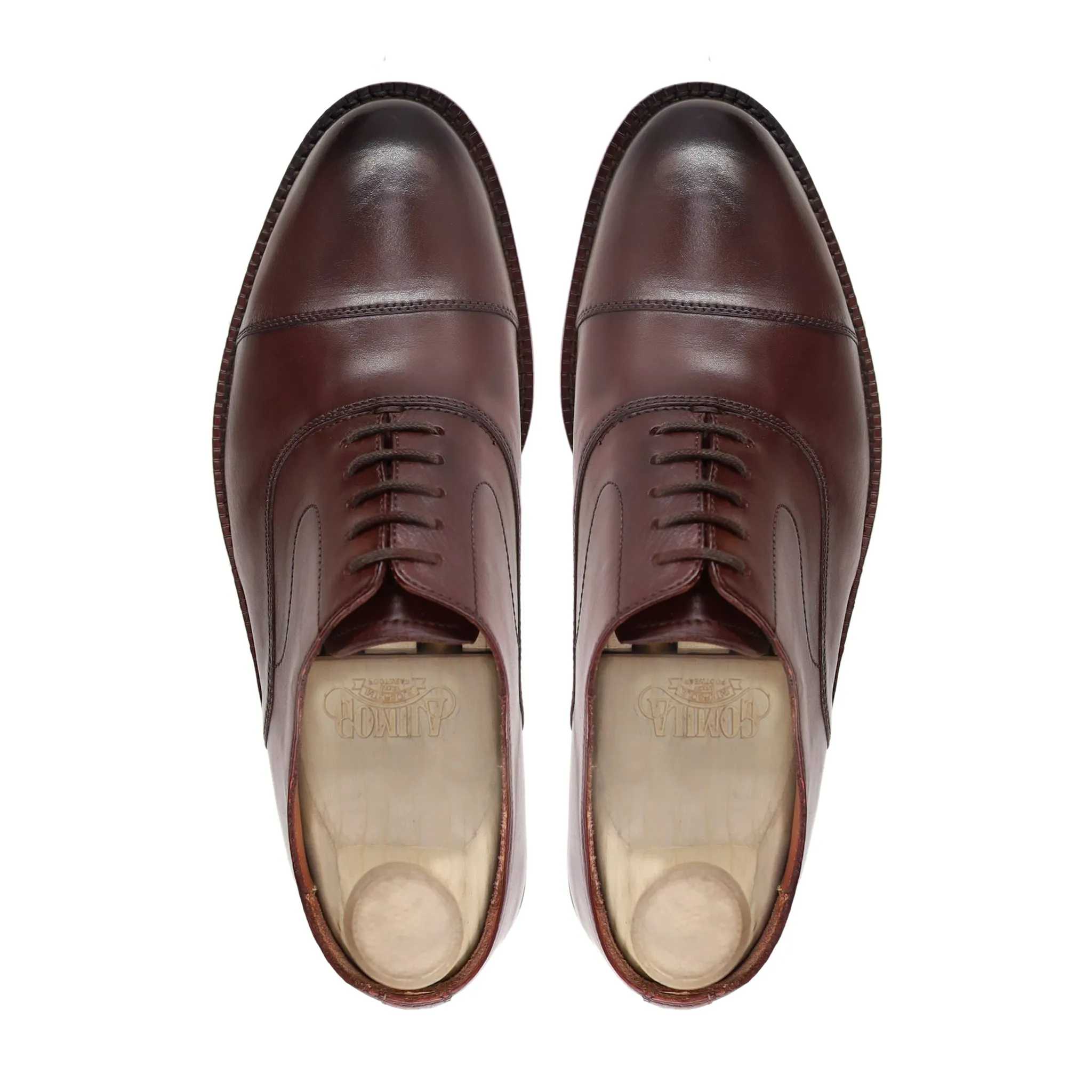 Hideaki - Men's Brown Patina Calf Leather Oxford Shoe