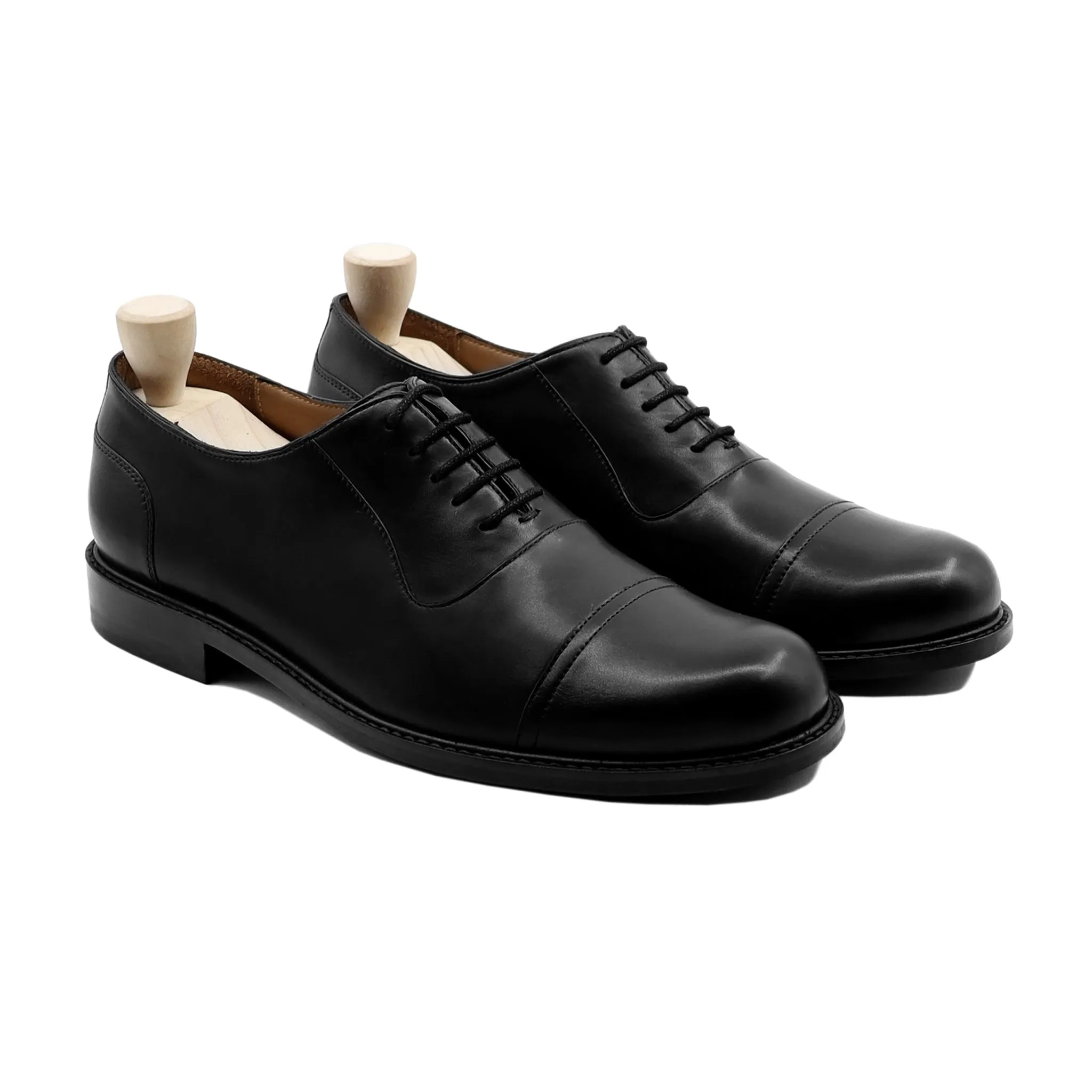 Kabul - Men's Black Calf Leather Oxford Shoe