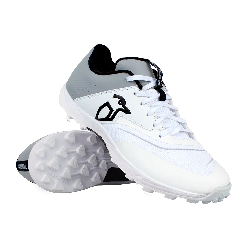 Kookaburra 3.0 Rubber Cricket Shoes White/Grey