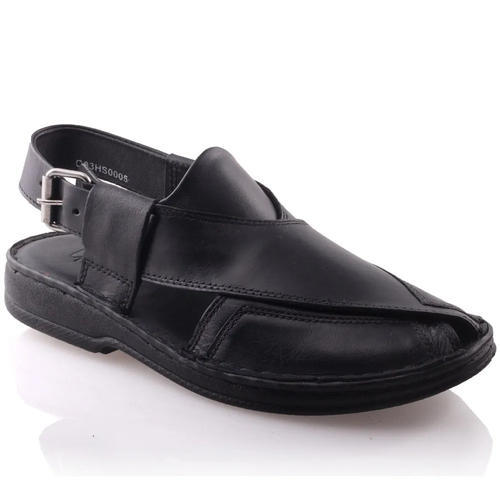 Mens ‘Sam’ Leather Flat Peshawari Traditional Sandals