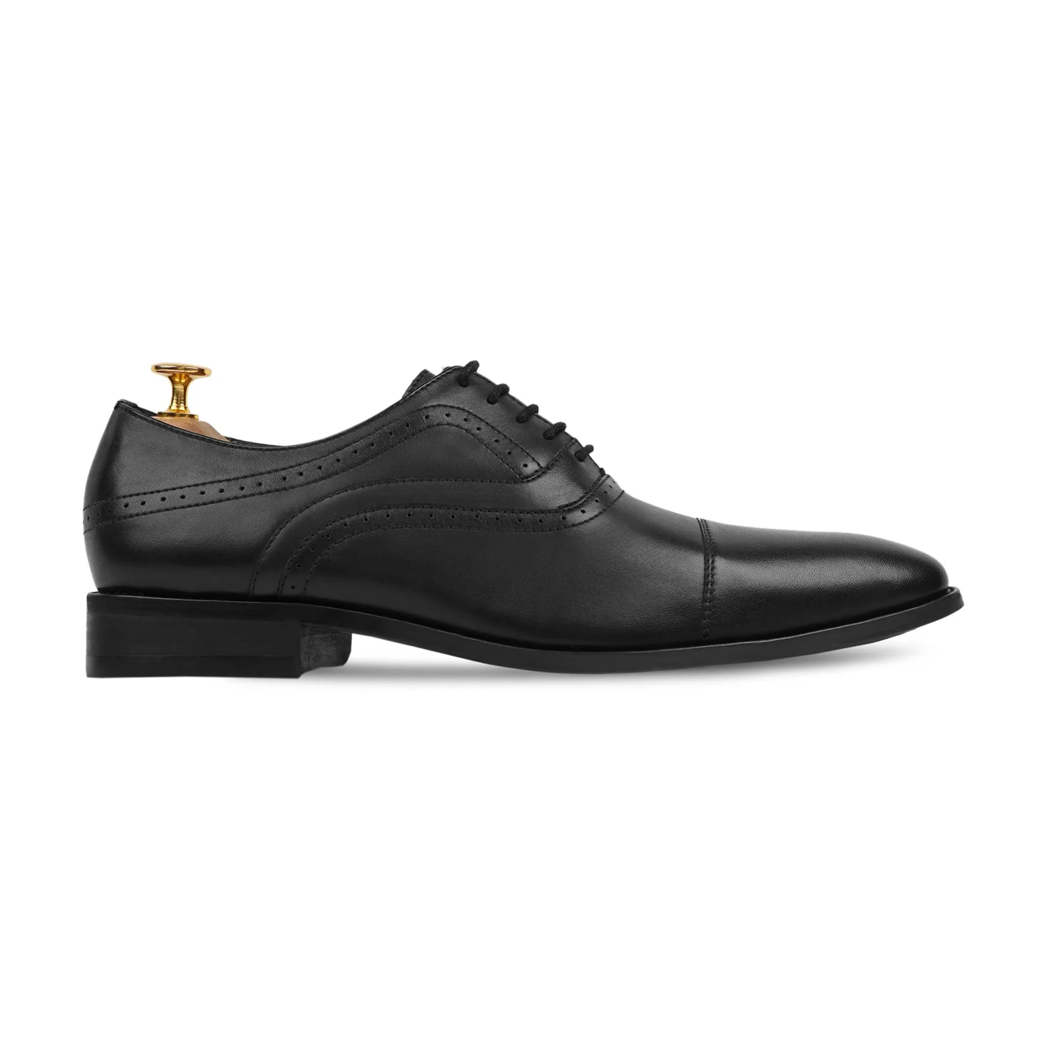 Moreton - Men's Black Calf Leather Oxford Shoe