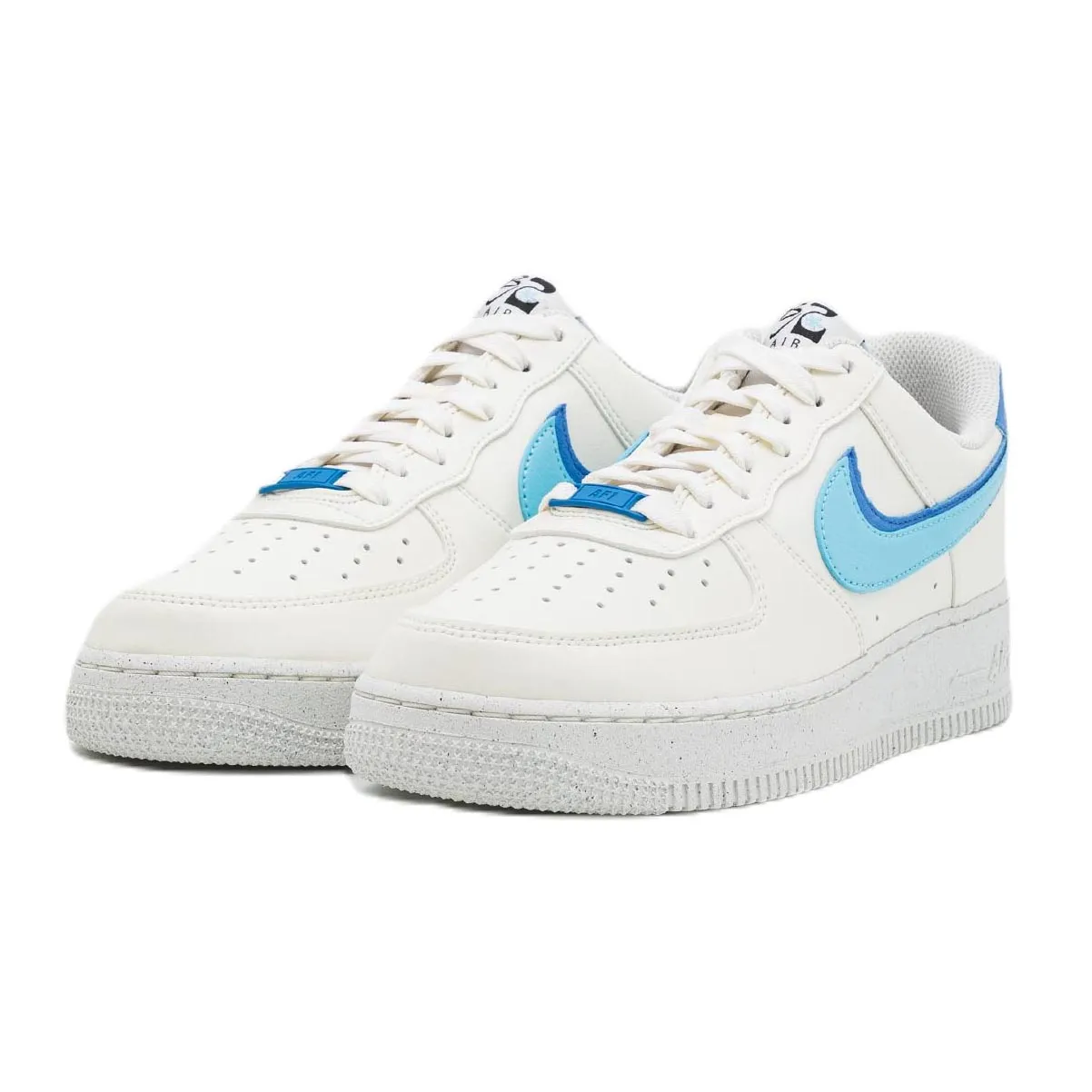 Nike Air Force 1 sneakers, cream/blue