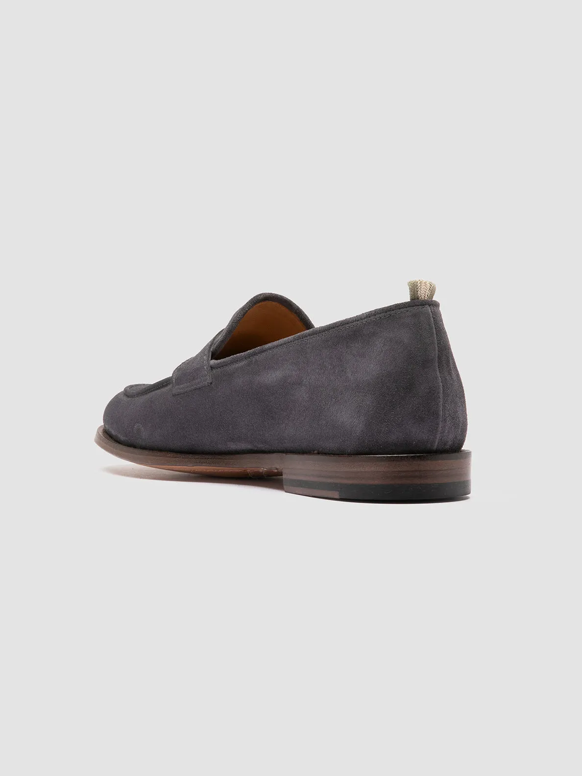 OPERA 001 - Grey Suede Penny Loafers