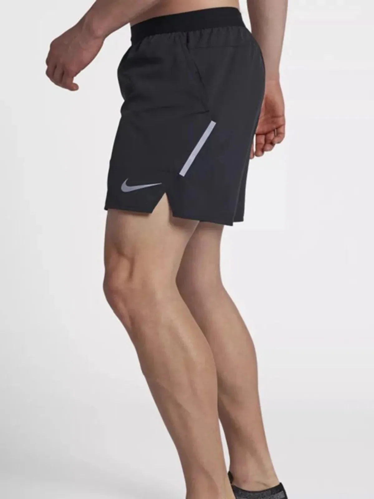 Original Nike Men's Quick Dry Running Shorts Casual Black Fitness Gear