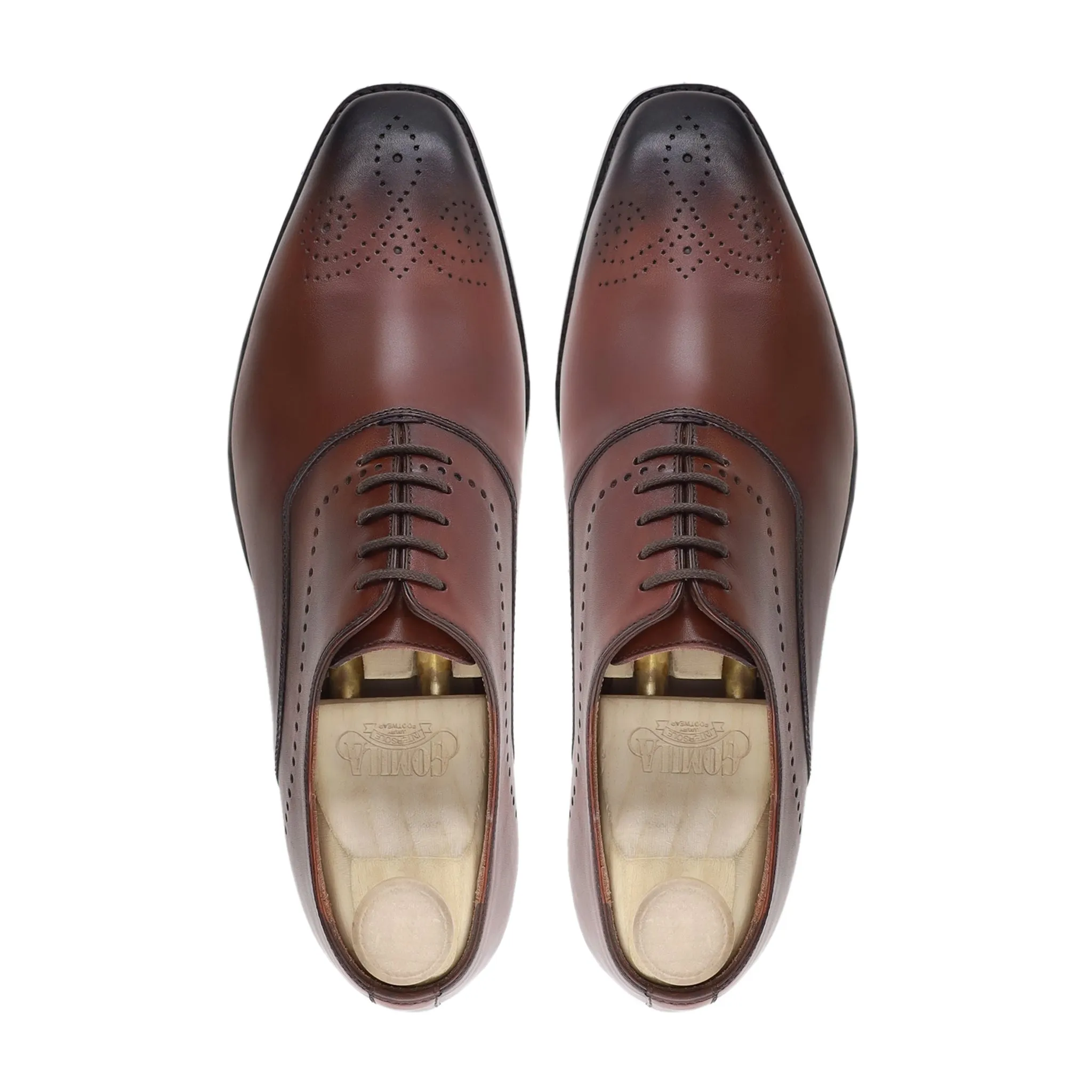 Polina - Men's Burnished Oxblood Calf Leather Oxford Shoe