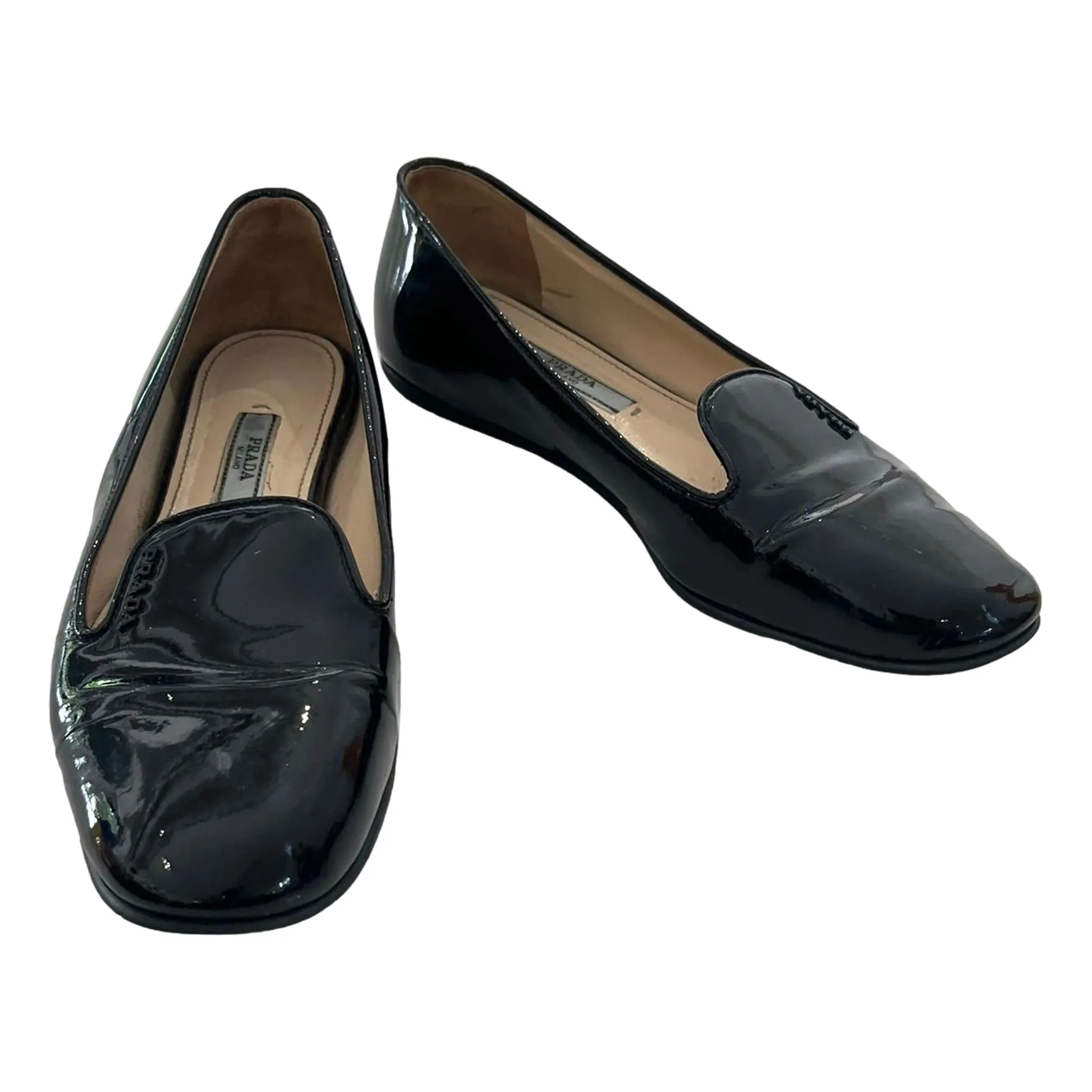 Prada Patent Leather Loafers. Size 35