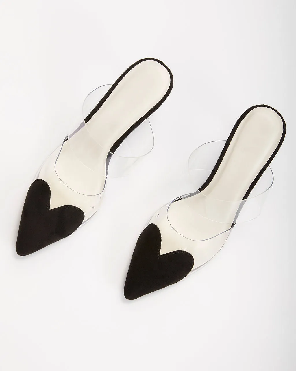 Queen Of Hearts Suede Heeled Mule