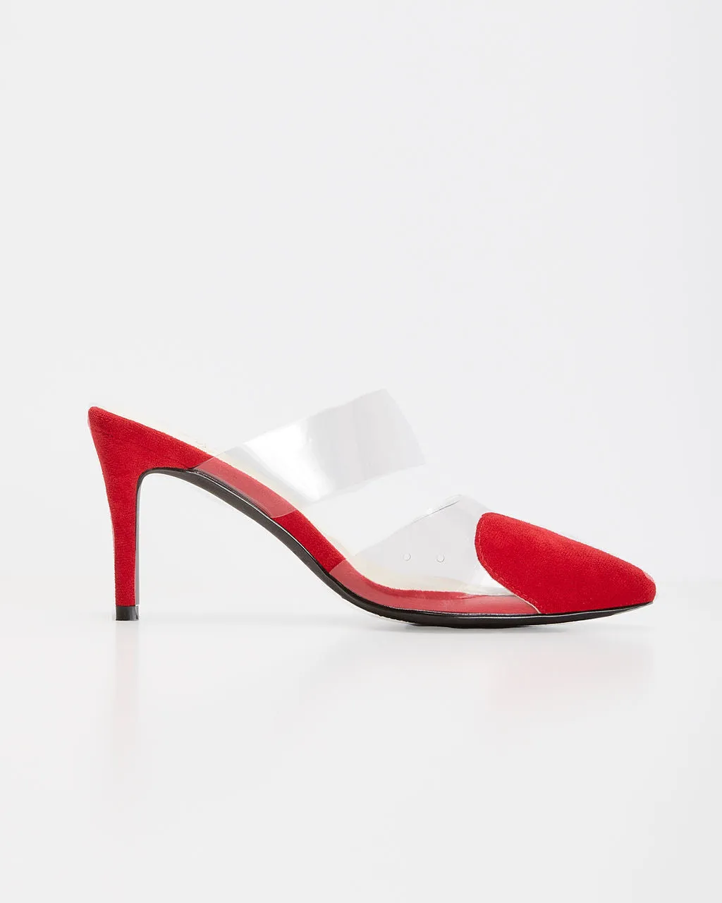 Queen Of Hearts Suede Heeled Mule