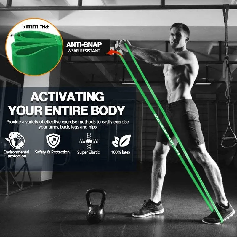 "Boost Your Fitness Journey with High Density Resistance Bands - Achieve Strength and Tone With this Complete Workout Set"