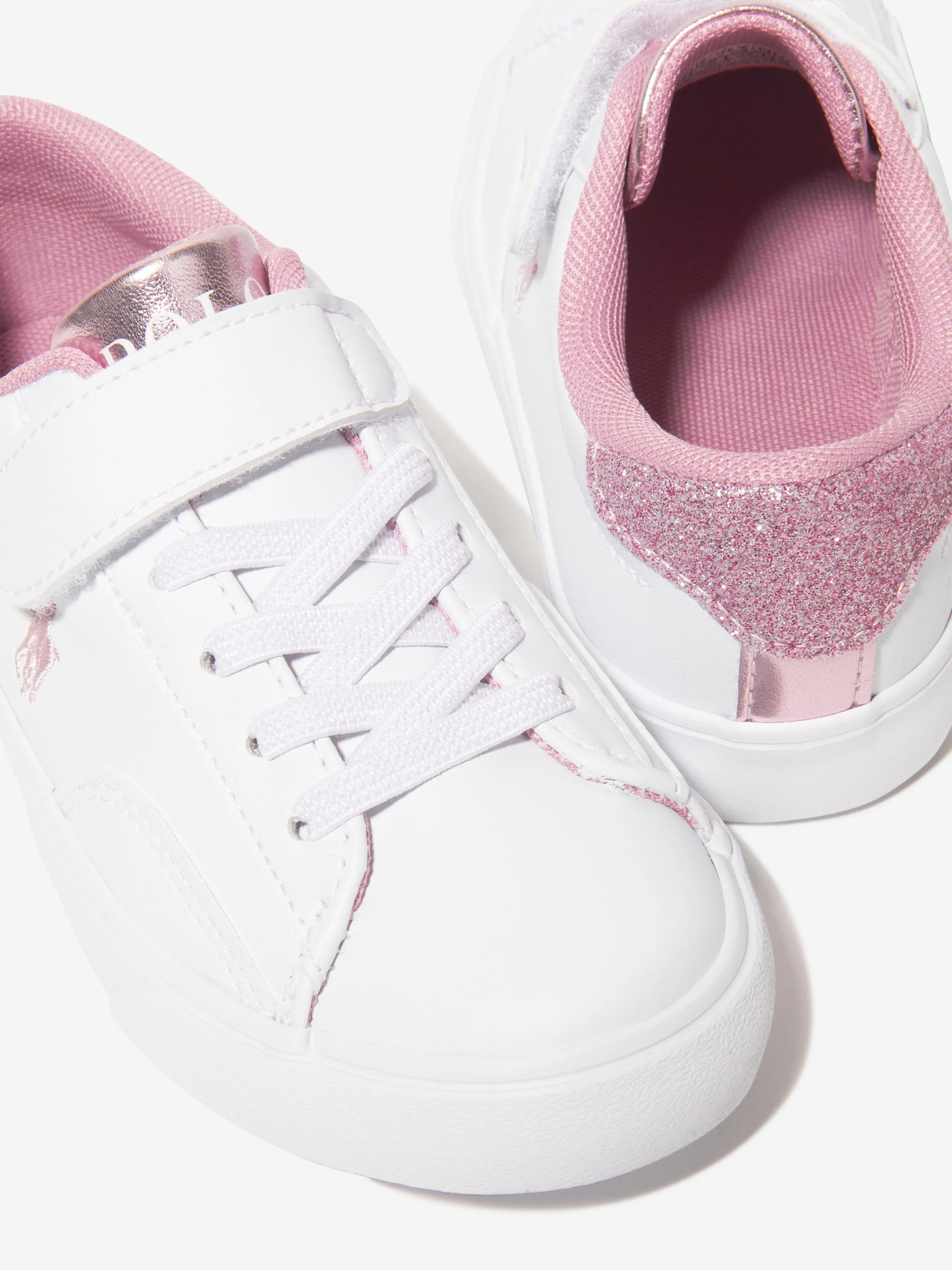 Ralph Lauren Girls Theron V Trainers in White