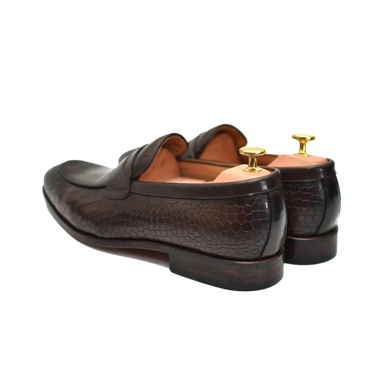 Seville - Brown Slip-on Penny Loafers