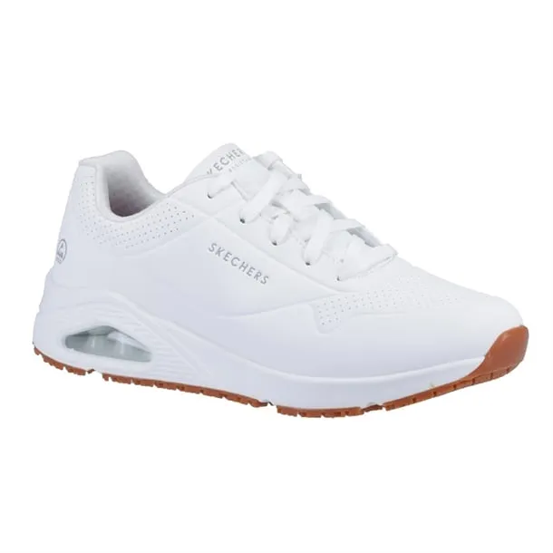 Skechers Womens UNO Slip Resistant Trainers 37 White - BA155-37