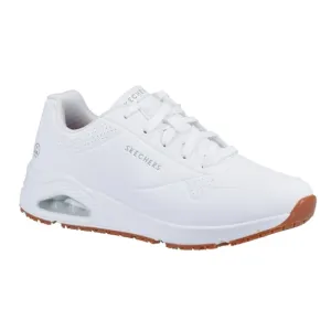 Skechers Womens UNO Slip Resistant Trainers 42 White - BA155-42