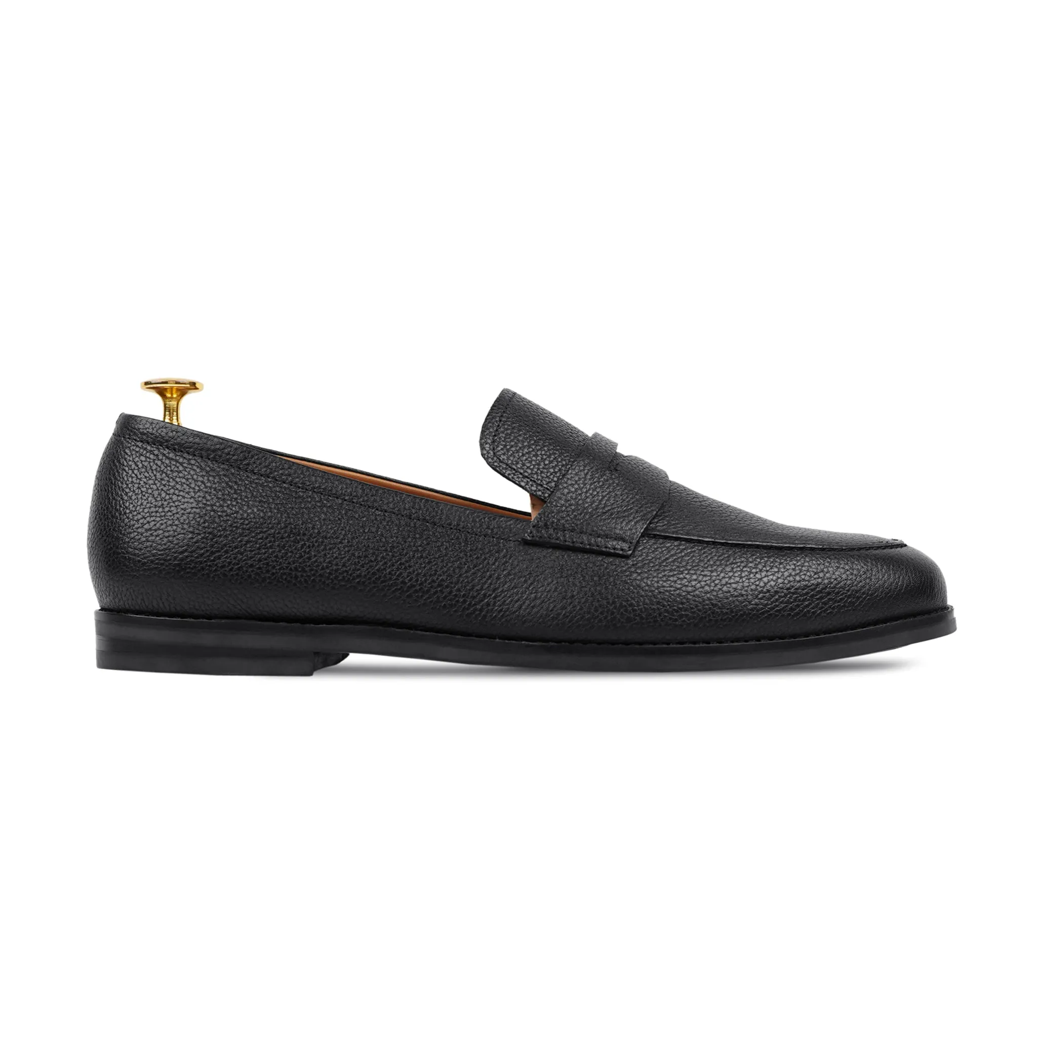 Smeaton - Men's Black Pebble Grain Leather Loafer