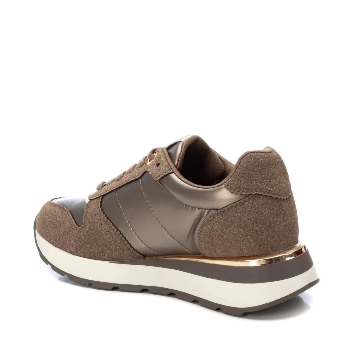 Taupe mixed media trainer