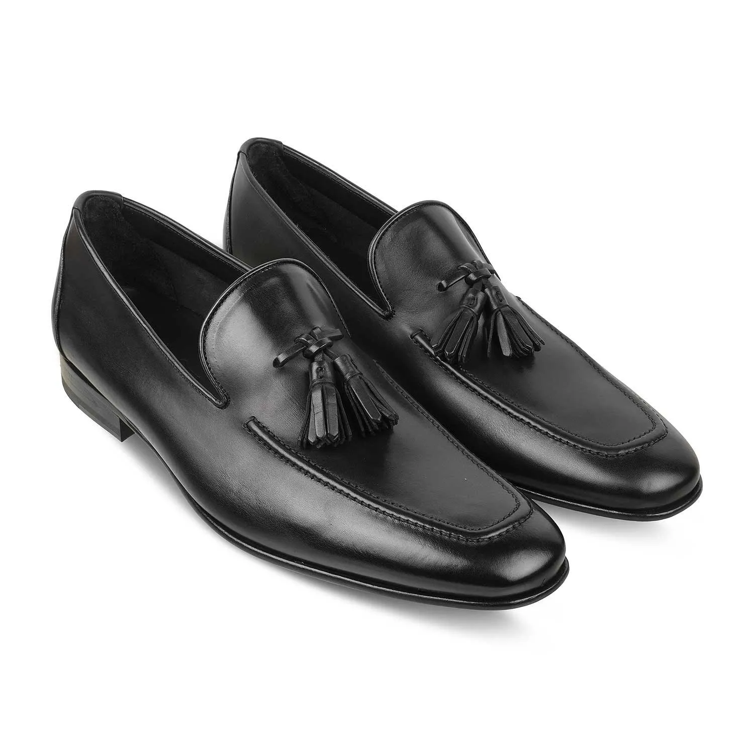 The Maffeo Black Men's Handcrafted Leather Loafers Tresmode