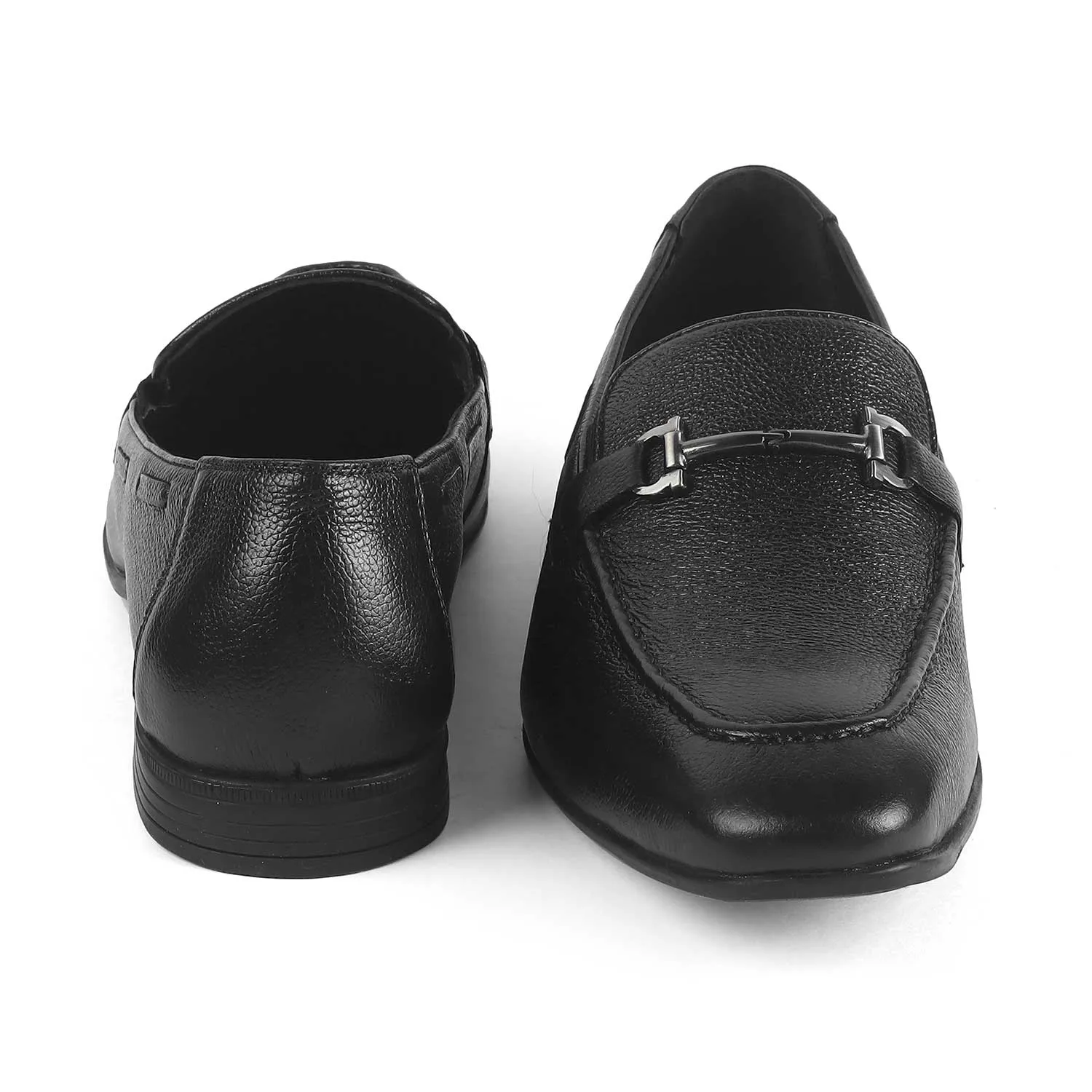 Tresmode Obaa Black Men's Leather Loafers