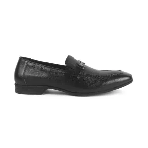 Tresmode Obaa Black Men's Leather Loafers