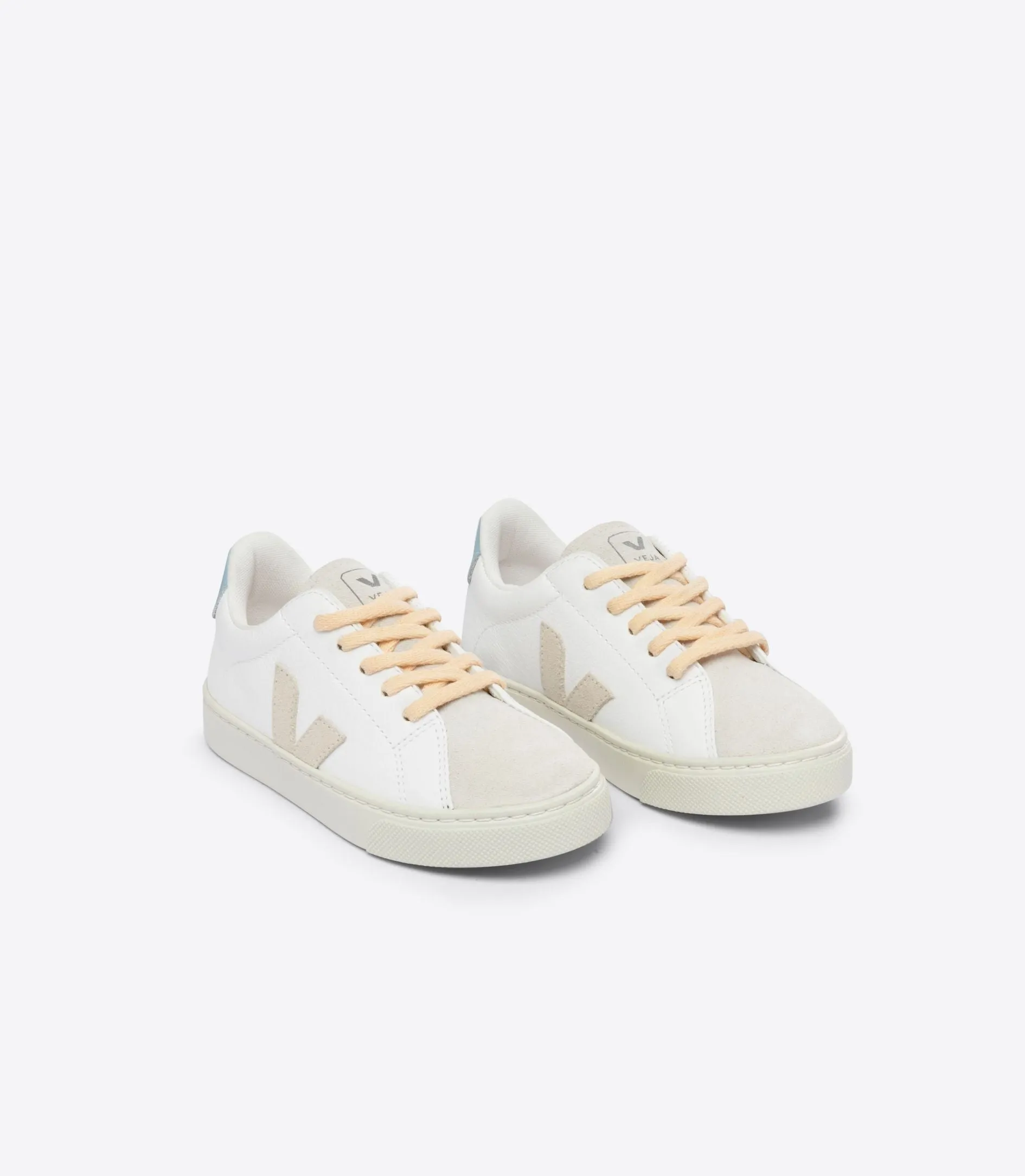 Veja Esplar Lace Girls White Sable Steel Trainer