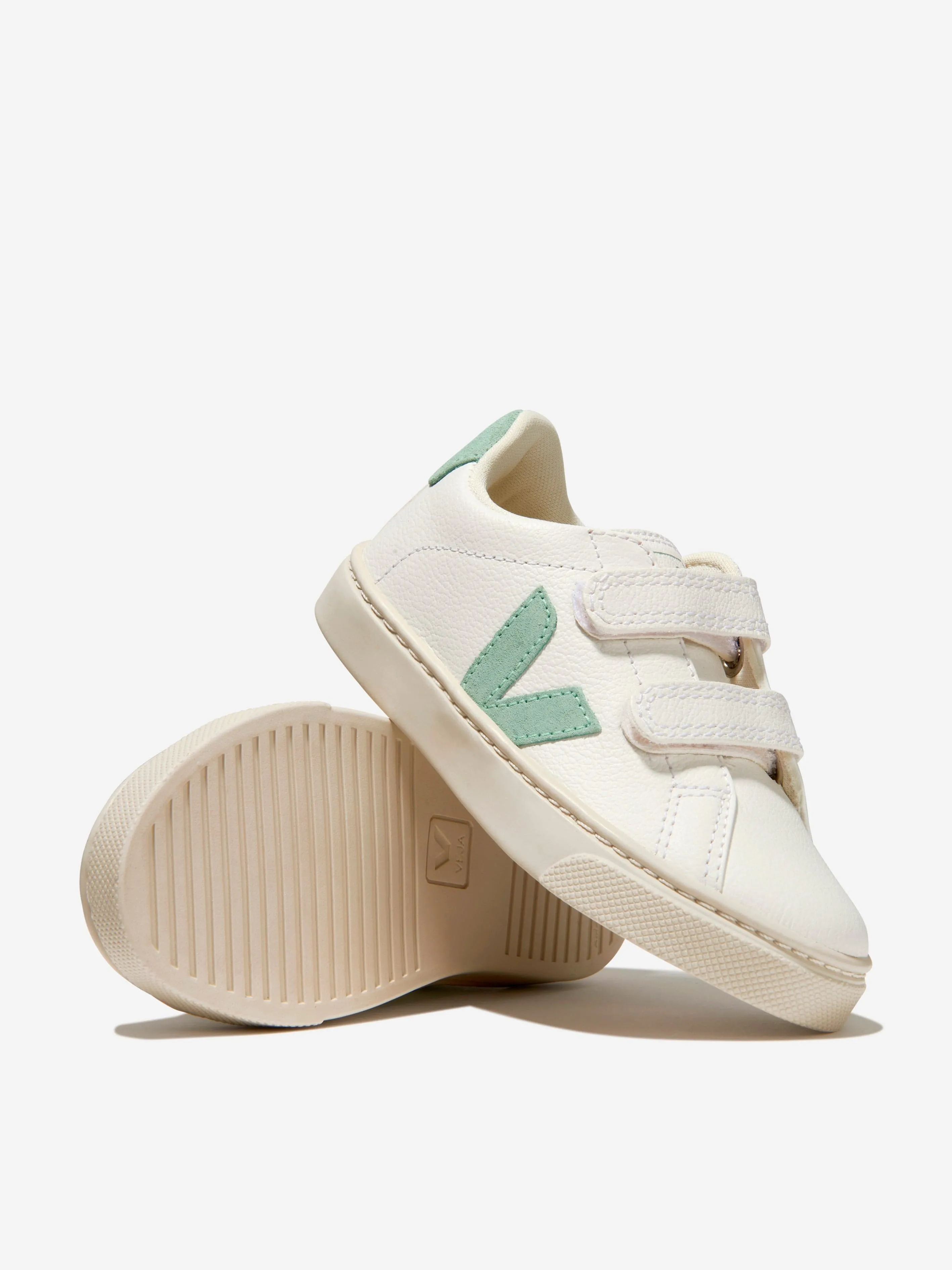 Veja Girls Small Esplar Velcro Trainers in White