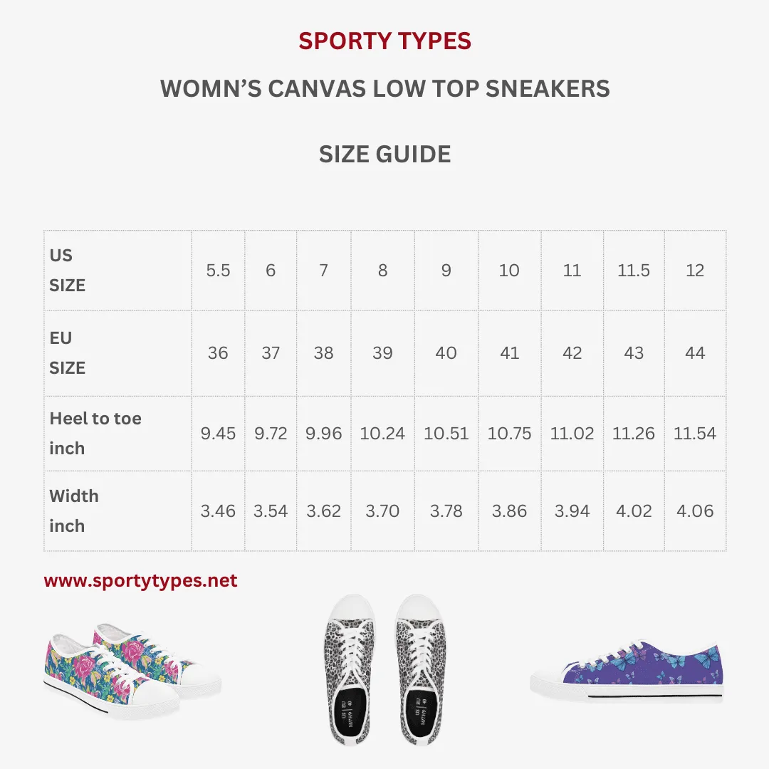 Women's Cat Print Low Top Canvas Sneakers