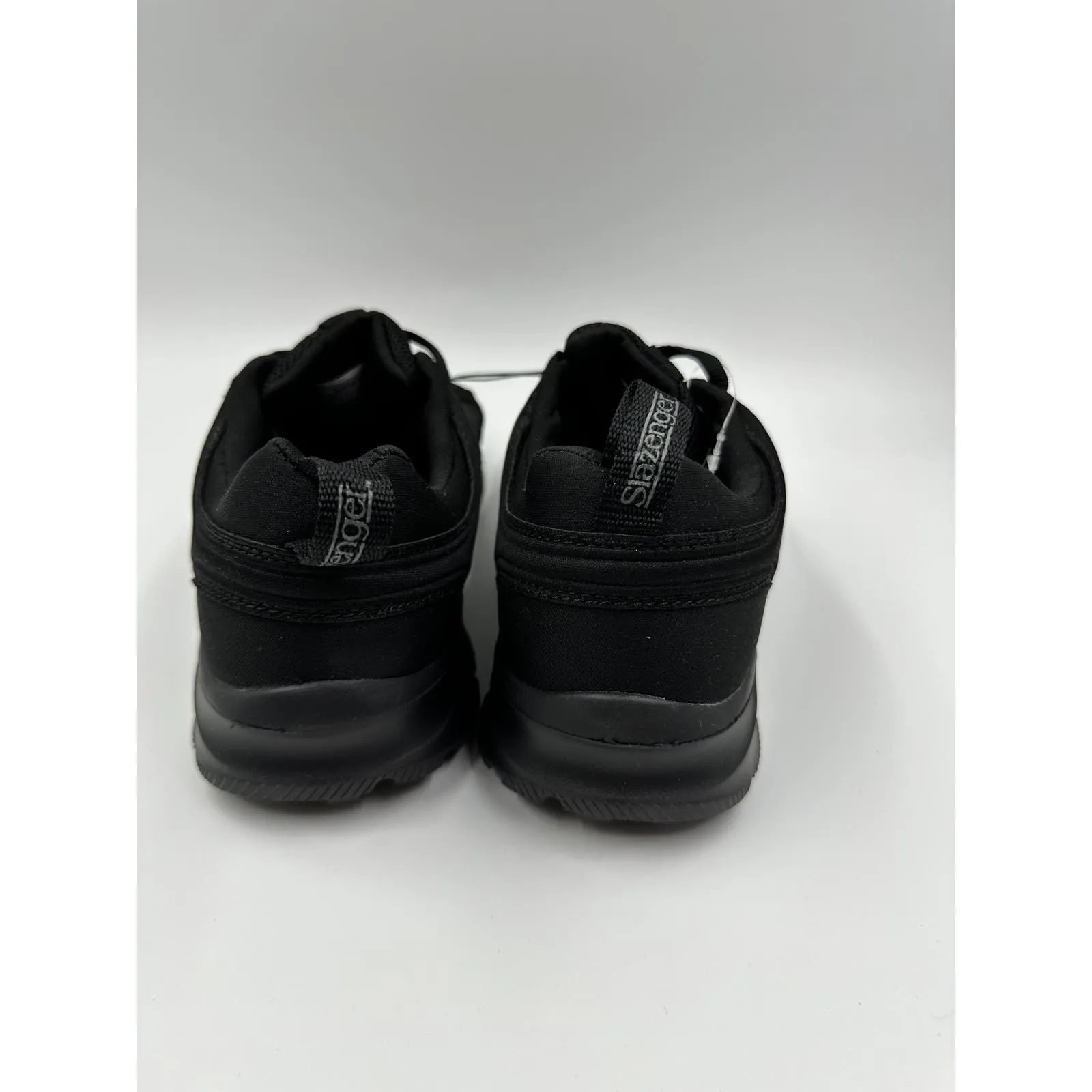 Women's Size 10, Black Sneakers with Thick Black Sole for Ultimate Support