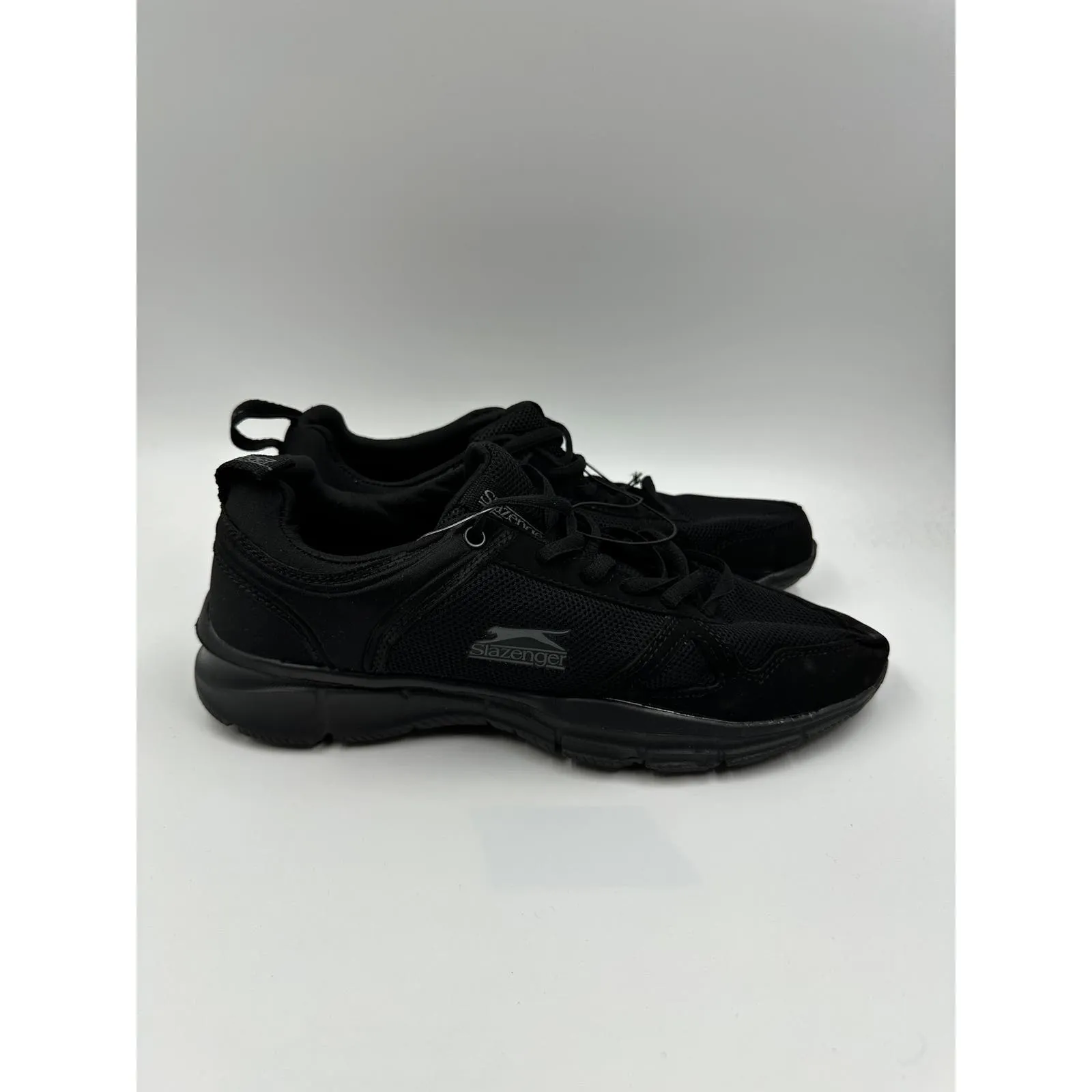 Women's Size 10, Black Sneakers with Thick Black Sole for Ultimate Support