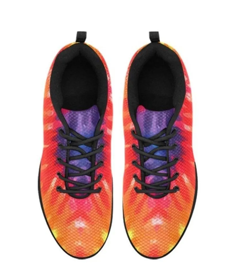 Womens Sneakers, Orange Tie-dye  Running Shoes